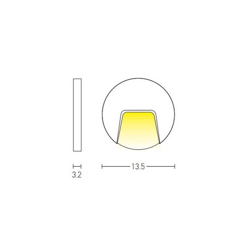 Zambelis E184 - Iluminación de escalera LED exterior LED/3W/230V IP54 blanco