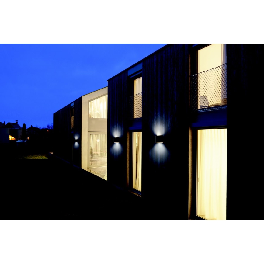 Zambelis E238 - Aplique LED para exterior 2xLED/3W/230V IP65 antracita