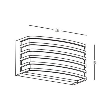 Zambelis E275 - Aplique de exterior 1xE27/20W/230V IP54 marrón