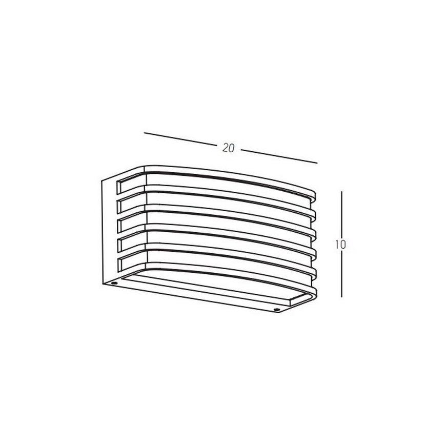 Zambelis E275 - Aplique de exterior 1xE27/20W/230V IP54 marrón