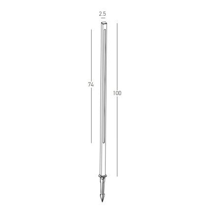 Zambelis E280 - Lámpara LED de exterior LED/15W/230V IP65 marrón