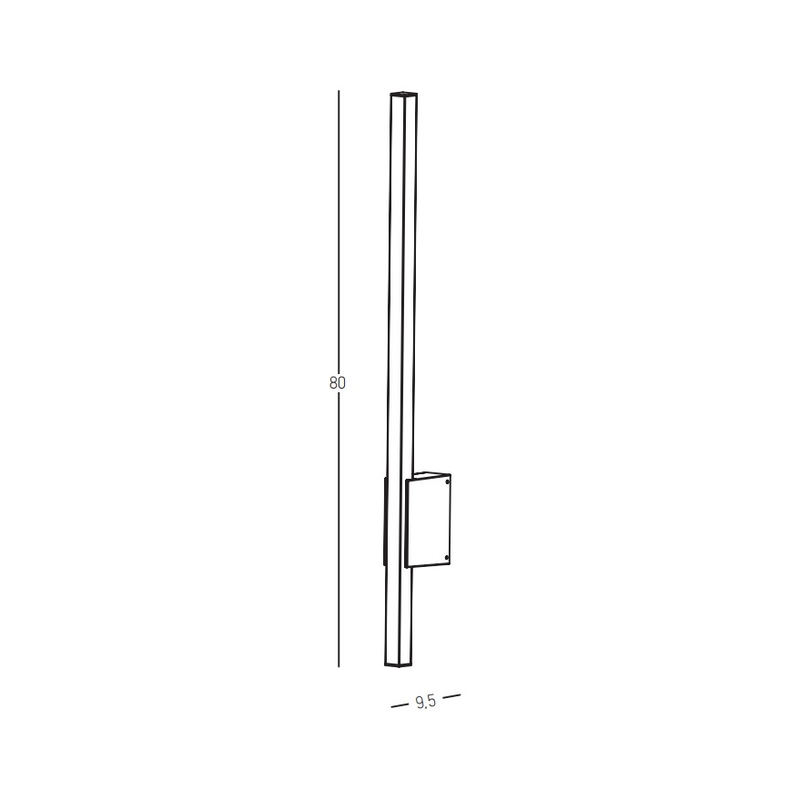 Zambelis E287 - Aplique LED para exterior LED/12W/230V 3000K IP65 antracita
