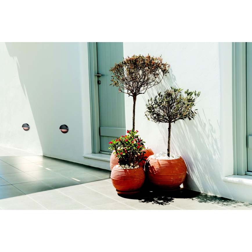 Zambelis E294 - Iluminación de escalera LED exterior LED/2W/230V IP65 antracita