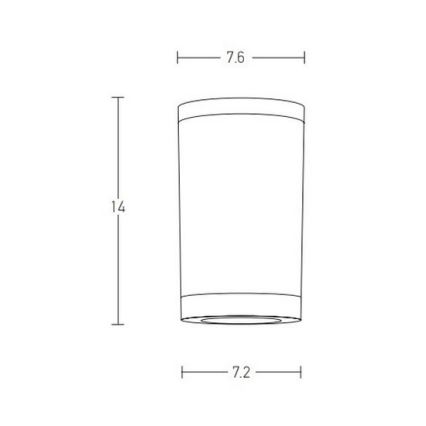 Zambelis E308 - Foco de exterior 1xGU10/7W/230V IP54 blanco