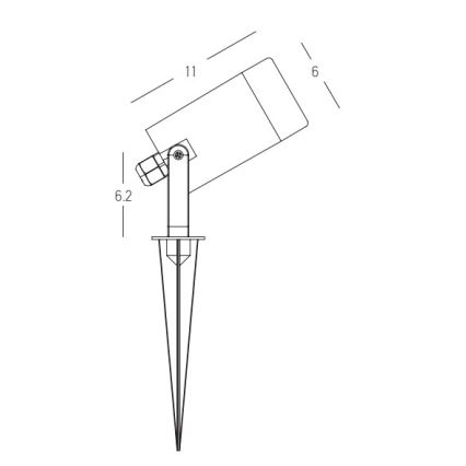 Zambelis E312 - Lámpara de exterior 1xGU10/7W/230V IP54