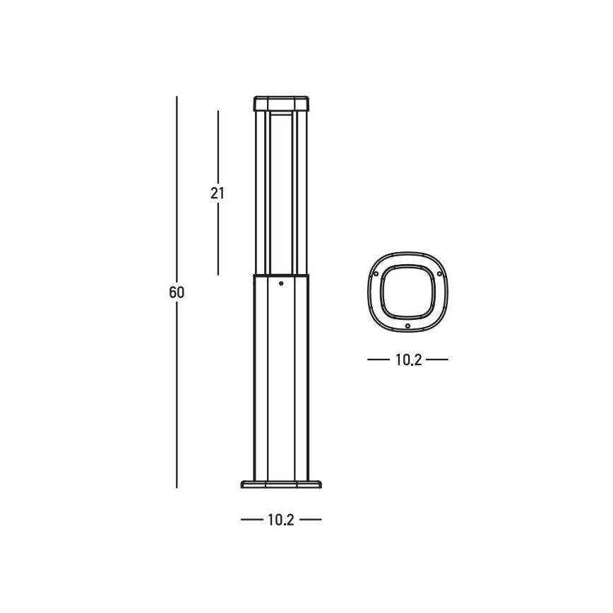Zambelis E355 - Lámpara LED de exterior LED/7W/230V 3000K IP54 antracita