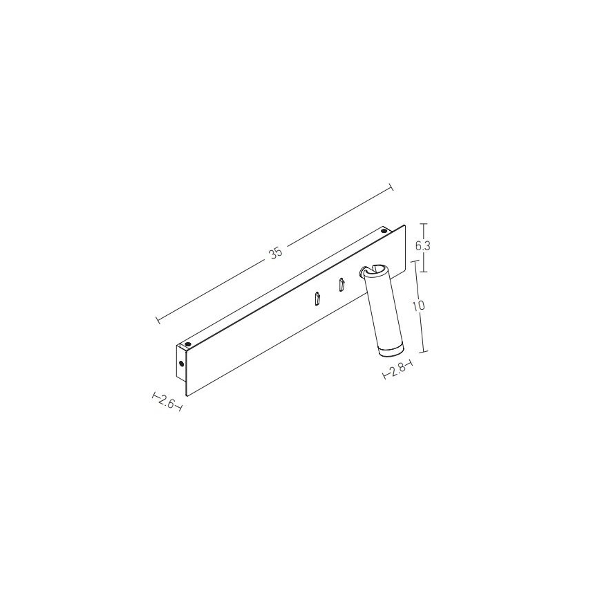 Zambelis H54 - Aplique LED LED/3W + LED/10W/230V negro