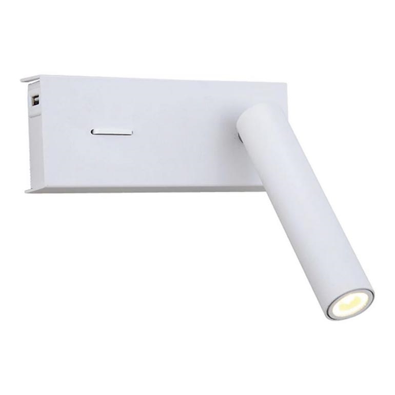 Zambelis H74 - Aplique LED LED/3W/230V USB blanco