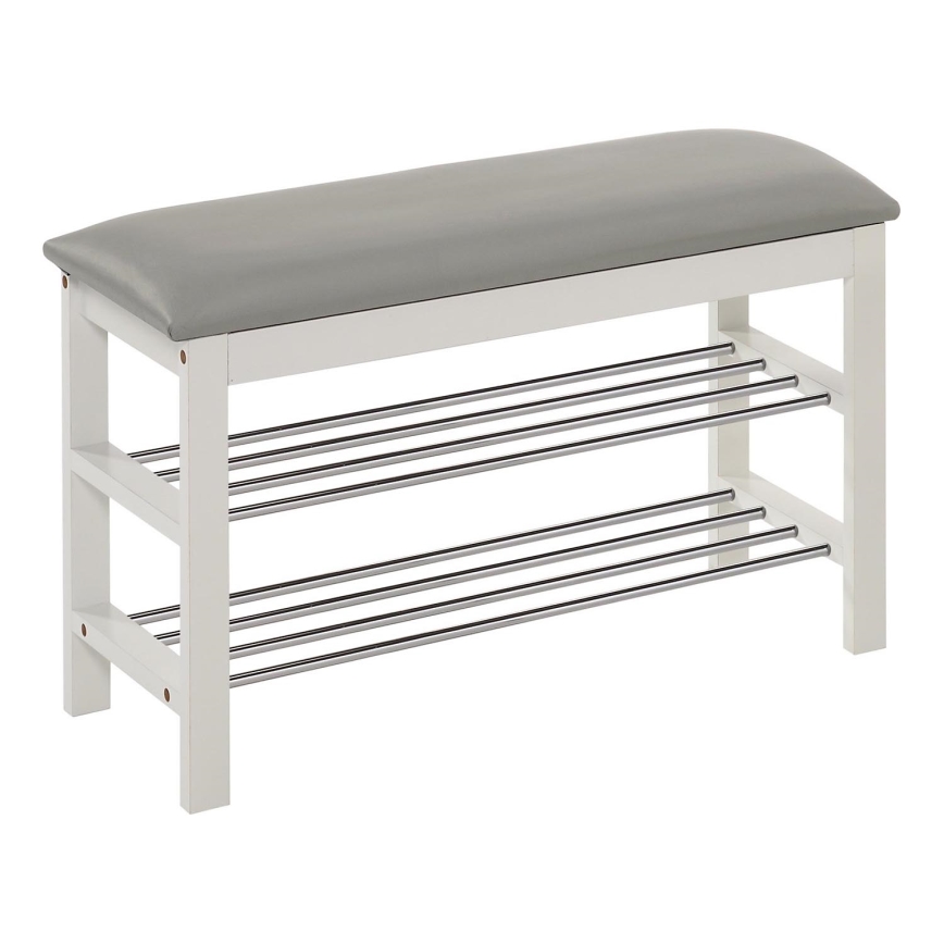 Zapatero 48x81 cm blanco/gris