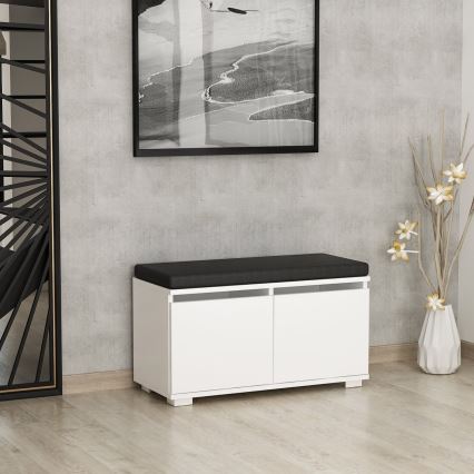 Zapatero DRAGO 42x80 cm blanco/negro