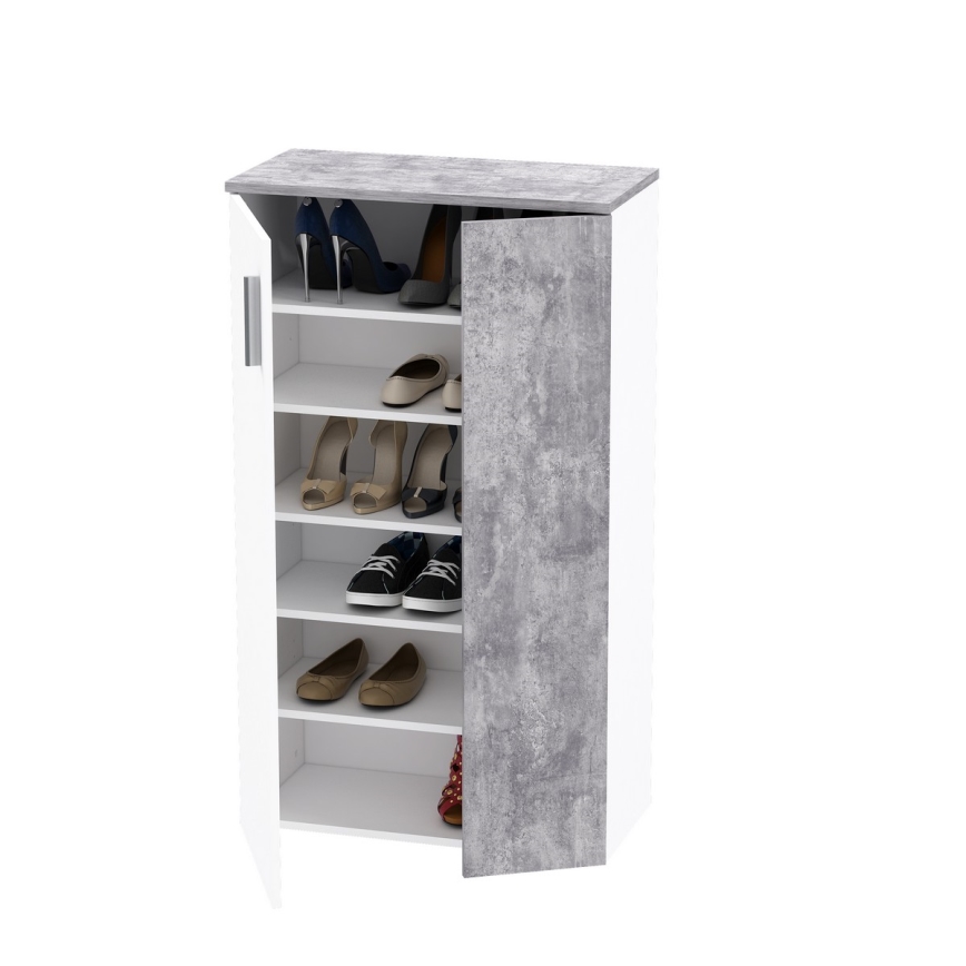 Zapatero ETON blanco/gris efecto hormigón