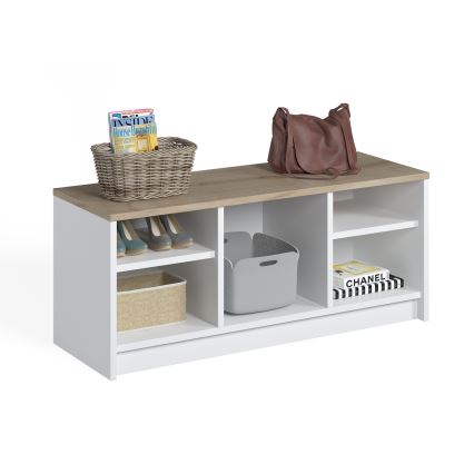 Zapatero LONDON 100x35 cm blanco/beige