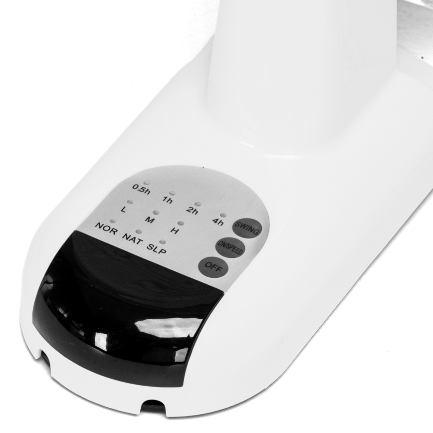 ZEVENTI - Ventilador de pared FANNY 45W/230V Ø 41 cm blanco + mando a distancia