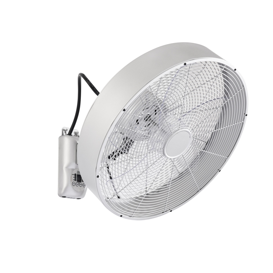 ZEVENTI - Ventilador de pared FANNY 50W/230V Ø 45 cm cromado mate + mando a distancia