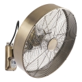 ZEVENTI - Ventilador de pared FANNY 50W/230V color bronce + mando a distancia