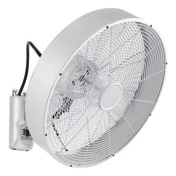 ZEVENTI - Ventilador de pared FANNY 50W/230V cromo mate + mando a distancia