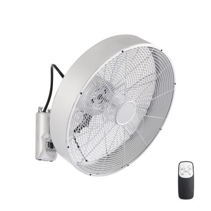 ZEVENTI - Ventilador de pared FANNY 50W/230V cromo mate + mando a distancia