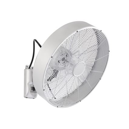 ZEVENTI - Ventilador de pared FANNY 50W/230V cromo mate + mando a distancia