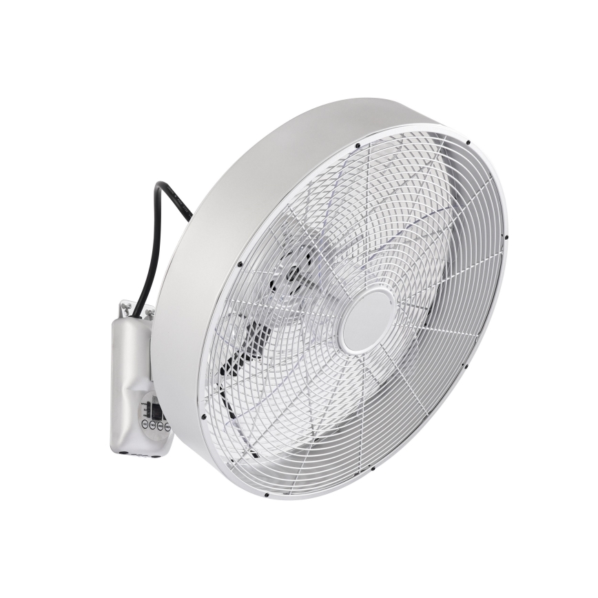 ZEVENTI - Ventilador de pared FANNY 50W/230V cromo mate + mando a distancia