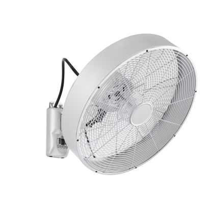 ZEVENTI - Ventilador de pared FANNY 50W/230V cromo mate + mando a distancia