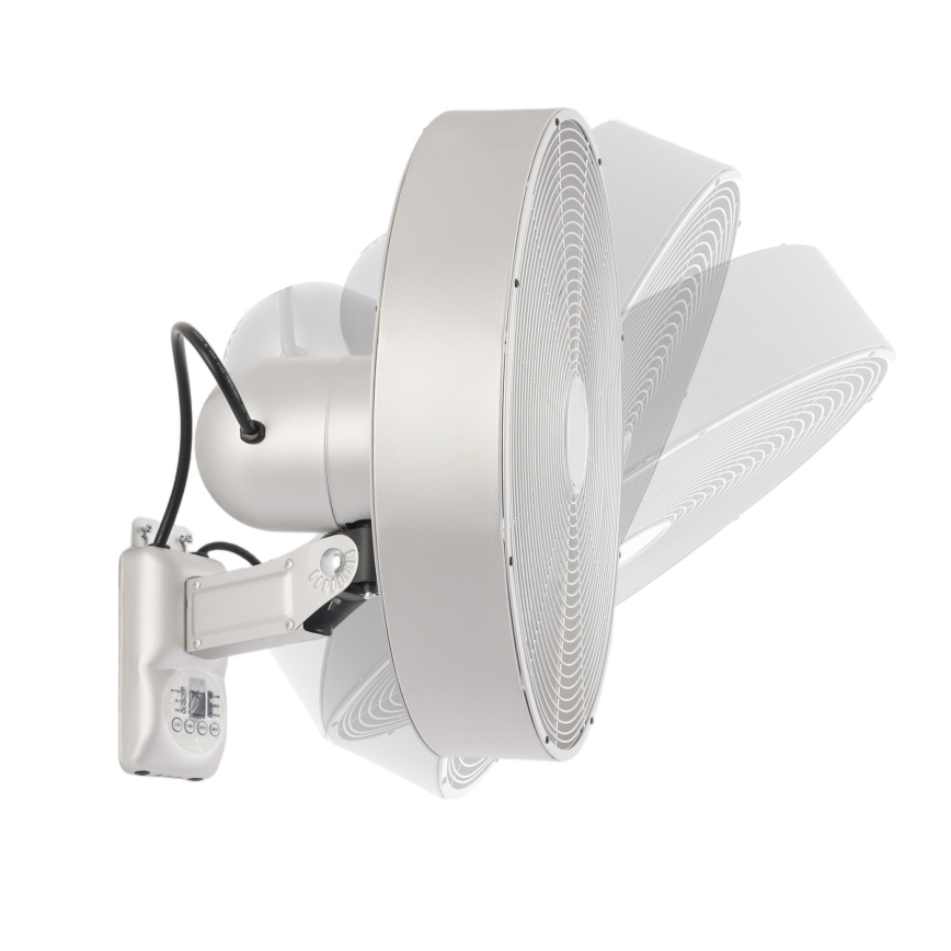 ZEVENTI - Ventilador de pared FANNY 50W/230V cromo mate + mando a distancia