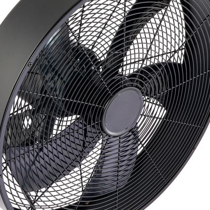 ZEVENTI - Ventilador de pared FANNY 50W/230V negro + mando a distancia