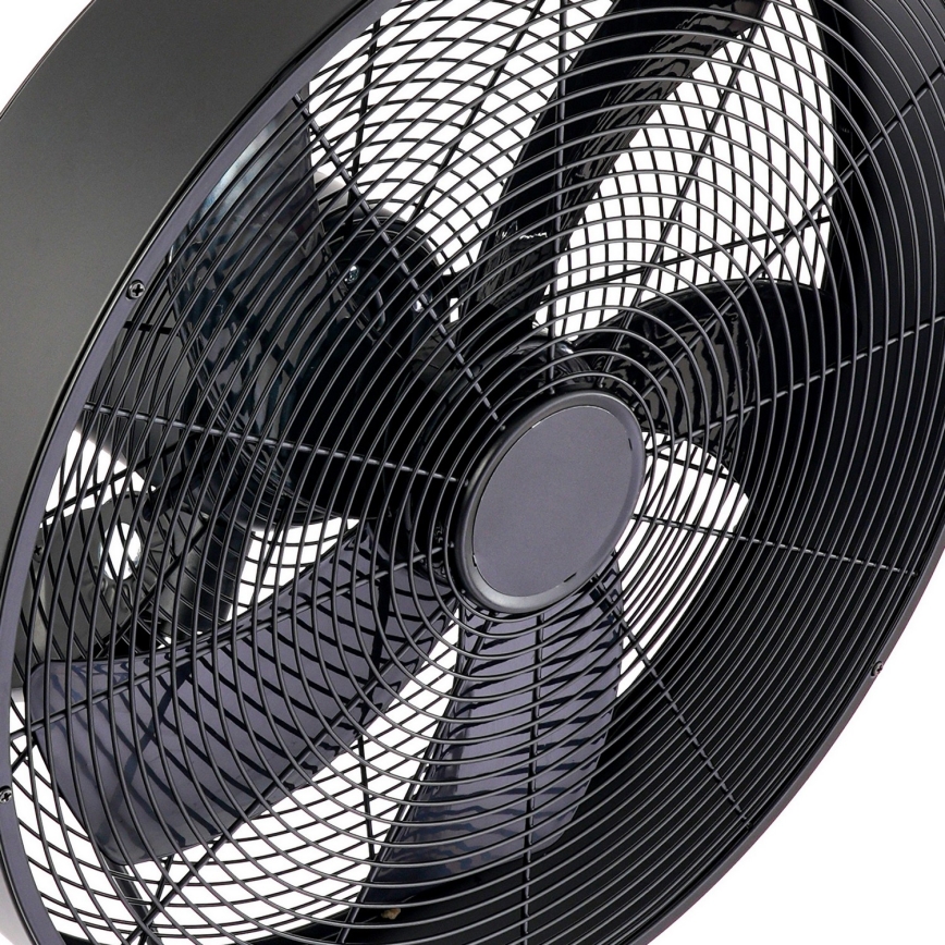 ZEVENTI - Ventilador de pared FANNY 50W/230V negro + mando a distancia