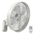 ZEVENTI - Ventilador de pared FREEZE 50W/230V diá. 40 cm blanco + control remoto