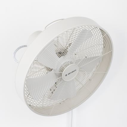 ZEVENTI - Ventilador de pared FREEZE 50W/230V diá. 40 cm blanco + control remoto