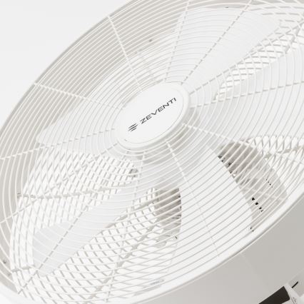 ZEVENTI - Ventilador de pared FREEZE 50W/230V diá. 40 cm blanco + control remoto