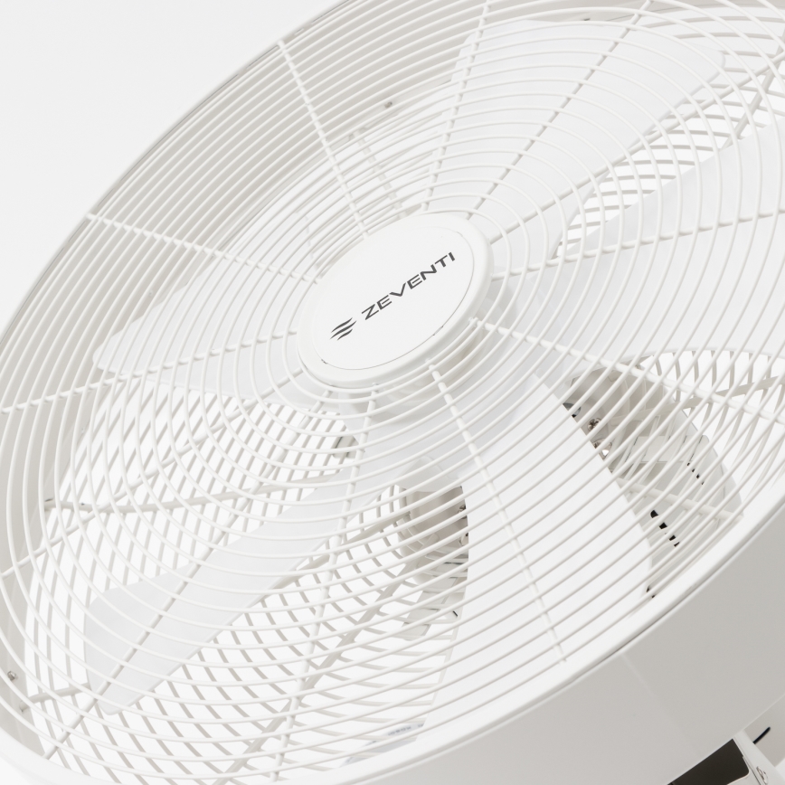 ZEVENTI - Ventilador de pared FREEZE 50W/230V diá. 40 cm blanco + control remoto