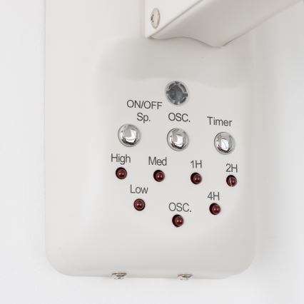 ZEVENTI - Ventilador de pared FREEZE 50W/230V diá. 40 cm blanco + control remoto