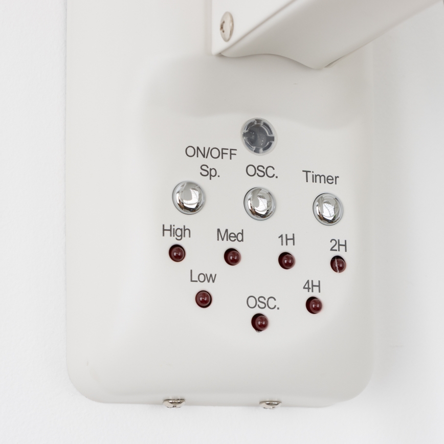 ZEVENTI - Ventilador de pared FREEZE 50W/230V diá. 40 cm blanco + control remoto