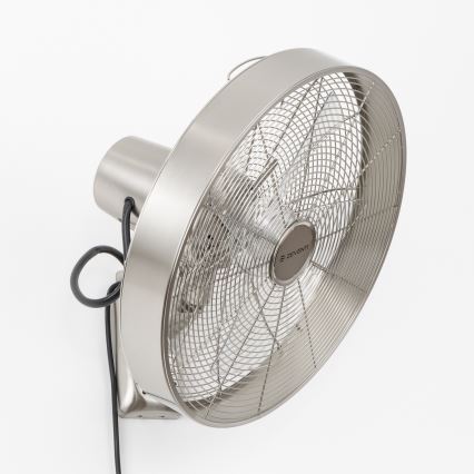 ZEVENTI - Ventilador de pared FREEZE 50W/230V diá. 40 cm cromo mate + control remoto
