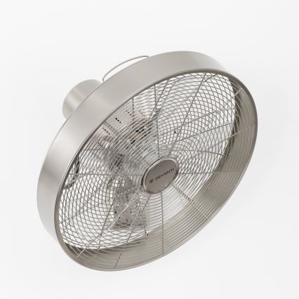 ZEVENTI - Ventilador de pared FREEZE 50W/230V diá. 40 cm cromo mate + control remoto