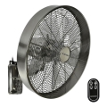 ZEVENTI - Ventilador de pared FREEZE 50W/230V diá. 40 cm cromo mate + control remoto