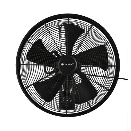 ZEVENTI - Ventilador de pared FREEZE 50W/230V diá. 40 cm negro + control remoto