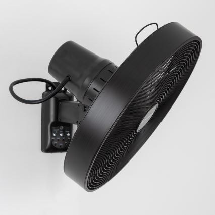 ZEVENTI - Ventilador de pared FREEZE 50W/230V diá. 40 cm negro + control remoto