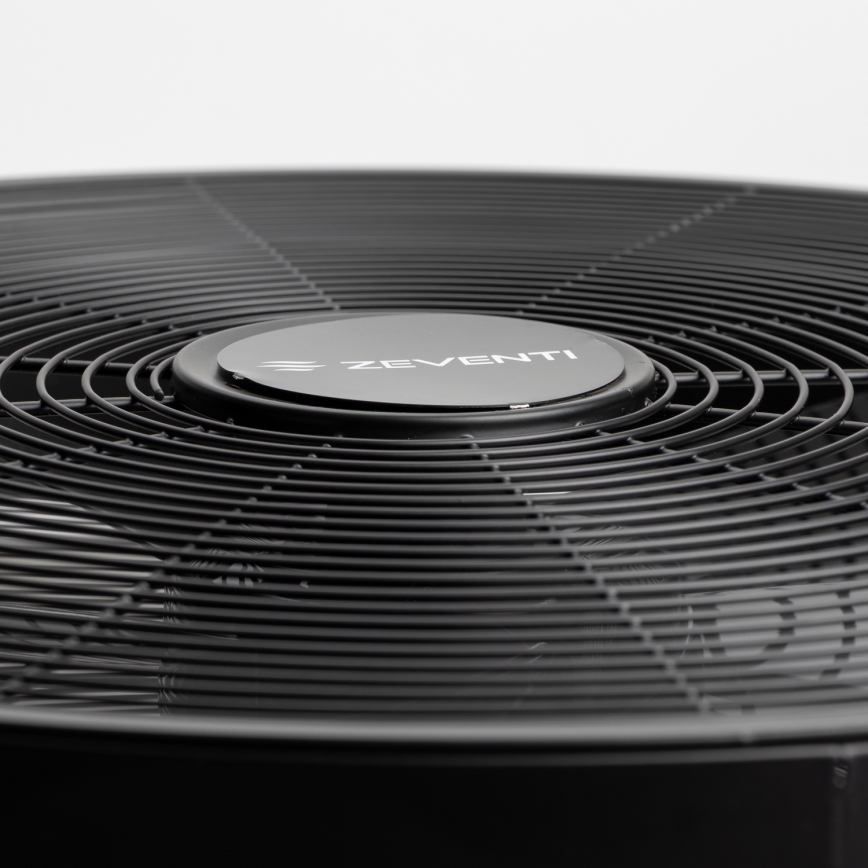 ZEVENTI - Ventilador de pared FREEZE 50W/230V diá. 40 cm negro + control remoto
