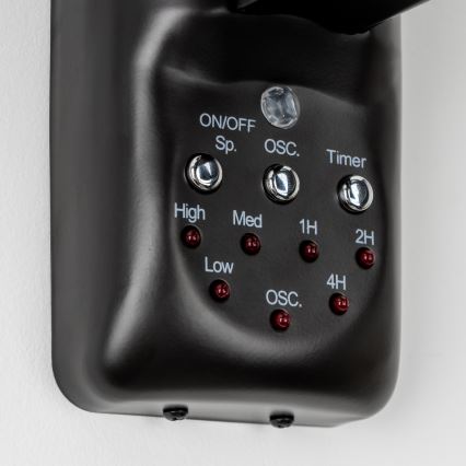 ZEVENTI - Ventilador de pared FREEZE 50W/230V diá. 40 cm negro + control remoto
