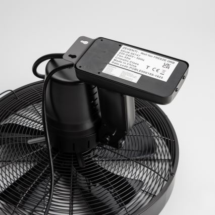 ZEVENTI - Ventilador de pared FREEZE 50W/230V diá. 40 cm negro + control remoto