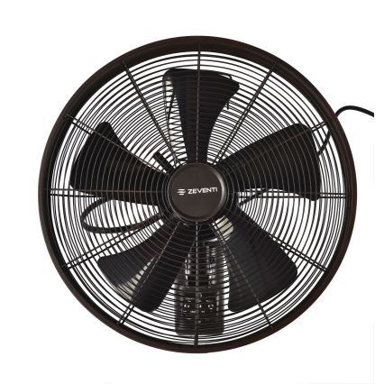 ZEVENTI - Ventilador de pared FREEZE 50W/230V diá. 40 cm negro/marrón + control remoto