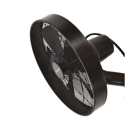 ZEVENTI - Ventilador de pared FREEZE 50W/230V diá. 40 cm negro/marrón + control remoto