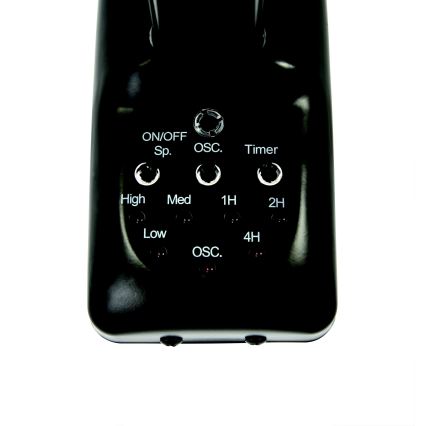 ZEVENTI - Ventilador de pared FREEZE 50W/230V diá. 40 cm negro/marrón + control remoto