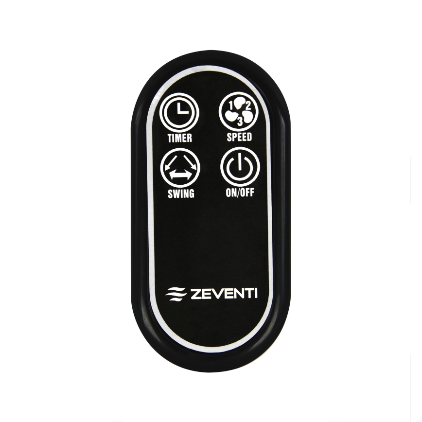 ZEVENTI - Ventilador de pared FREEZE 50W/230V diá. 40 cm negro/marrón + control remoto