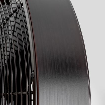 ZEVENTI - Ventilador de pared FREEZE 50W/230V diá. 40 cm negro/marrón + control remoto