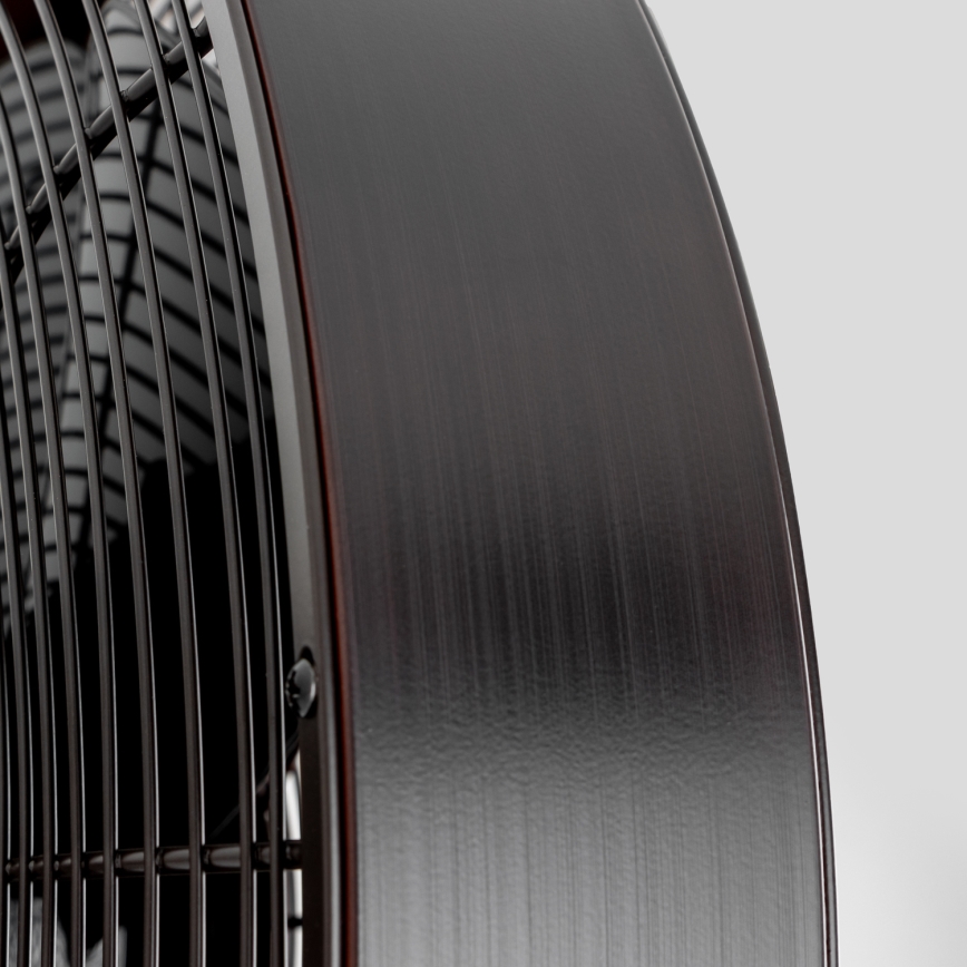 ZEVENTI - Ventilador de pared FREEZE 50W/230V diá. 40 cm negro/marrón + control remoto