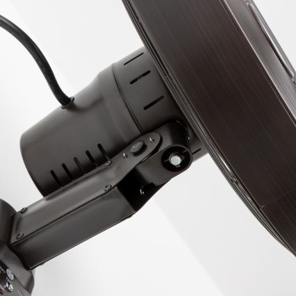 ZEVENTI - Ventilador de pared FREEZE 50W/230V diá. 40 cm negro/marrón + control remoto