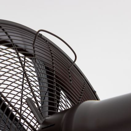 ZEVENTI - Ventilador de pared FREEZE 50W/230V diá. 40 cm negro/marrón + control remoto