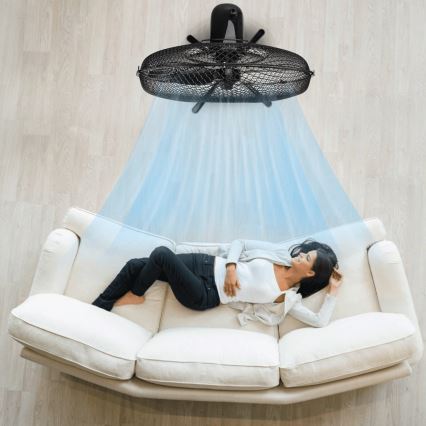 ZEVENTI - Ventilador de pie FLOW 40W/230V negro